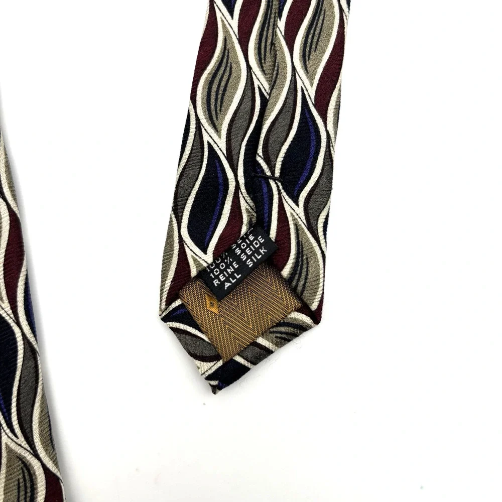 Lot of 3 1980s Louis Roth 100% Silk Multicolor Abstract Neckties 60